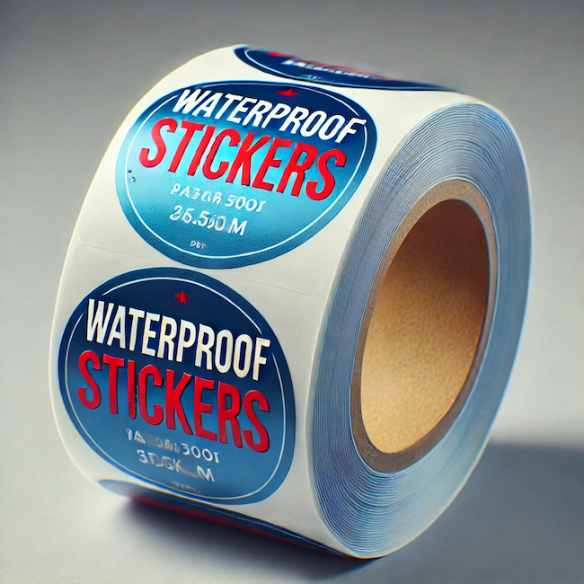 Waterproof stickers for freezer food on a role.