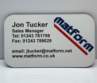 Laser engraved metal business card