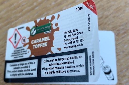Peel and reveal label opened to show extra panel