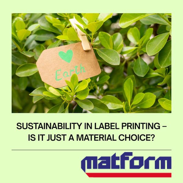 Sustainable materials in label printing