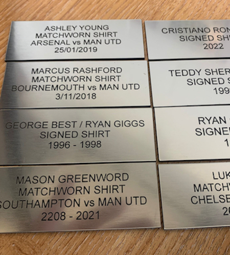 Metal tags all individually numbered. We are specialist engraving metal labels.