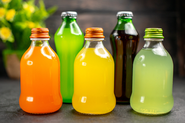 Fruit juice water bottle stickers. Printers of water bottle stickers.