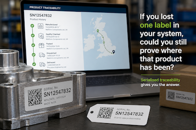 Traceability labels for product tracking